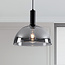 pendant light Fajen - smoked glass with semi-open shade