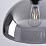 pendant light Fajen - smoked glass with semi-open shade