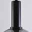 3-light pendant light Fares - smoked glass and black