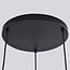 3-light pendant light Fares - smoked glass and black