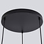 Black pendant lamp with smoked glass, 3-light - Fares