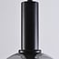 3-light pendant light Filiz - smoked glass and black