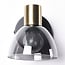 Wall spotlight Kyron - smoked glass and brass gold, adjustable