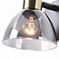 Wall spotlight Kyron - smoked glass and brass gold, adjustable