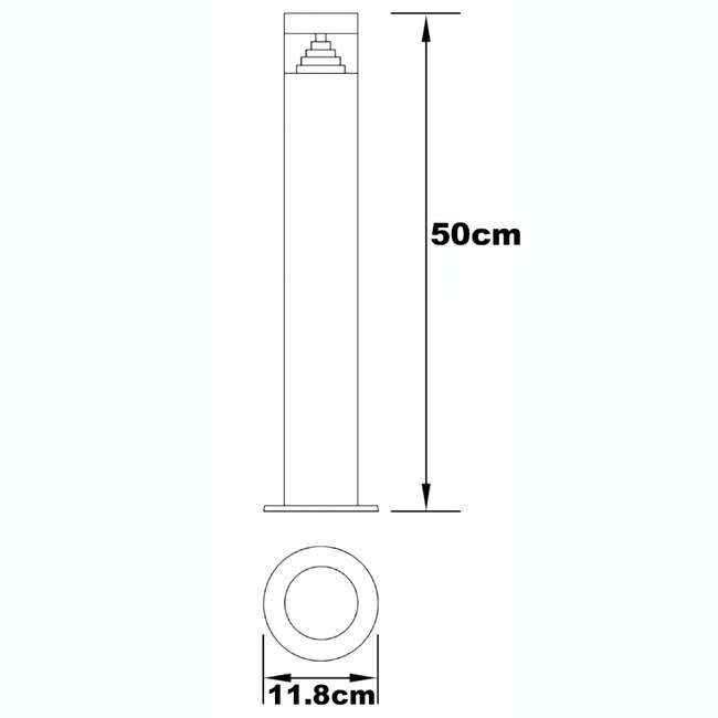 Tierra standing outdoor lamp in stainless steel - dark wood colour