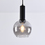 Pendant light Inara with smoked glass, 1-light - black
