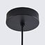pendant light Inara - smoked glass and black, round shade