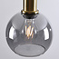 Inara pendant lamp with smoked glass, 1-light - Gold