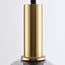 pendant light Inara - smoked glass and gold, round shade