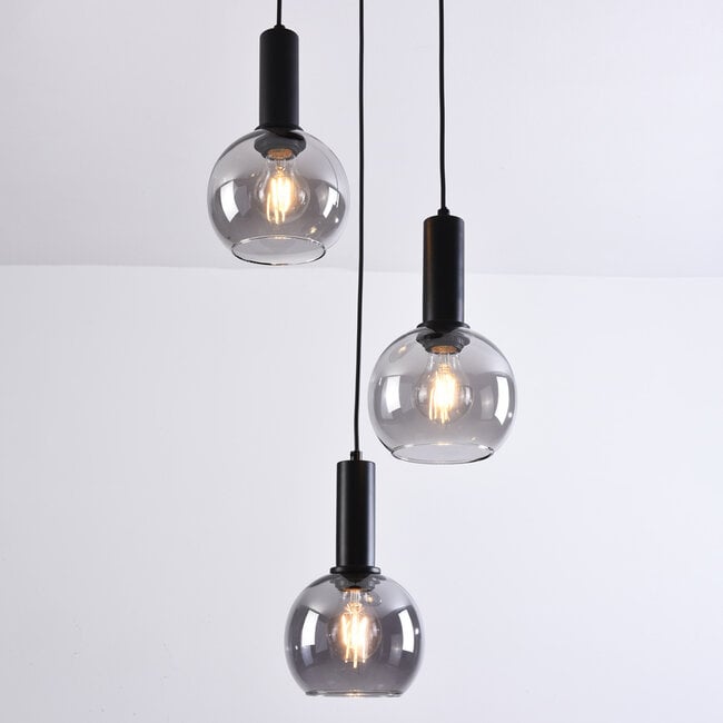 3-light pendant light Imme - smoked glass