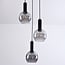 3-light pendant light Imme - smoked glass