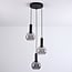 3-light pendant light Imme - smoked glass