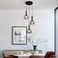 3-light pendant light Imme - smoked glass, gold
