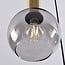 3-light pendant light Imme - smoked glass, gold