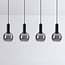 4-light pendant light Imke - smoked glass
