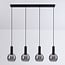 4-light pendant light Imke - smoked glass