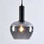 Black Ischa pendant lamp in apple shape, smoked glass