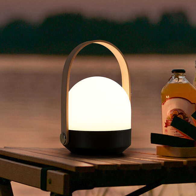 Rechargeable 3-step dimmable solar table lamp Saro - portable