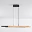 3-step dimmable LED pendant light Liana - black with light wood