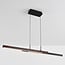 3-step dimmable LED pendant light Leia - black with dark wood