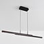 3-step dimmable LED pendant light Leia - black with dark wood