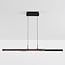 3-step dimmable LED pendant light Leia - black with dark wood