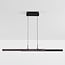 3-step dimmable LED pendant light Leia - black with dark wood