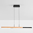 3-step dimmable LED pendant light Leia - black with light wood