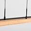 3-step dimmable LED pendant light Leia - black with light wood