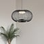 Black pendant lamp Kato with openwork shade, 3-step dimmable