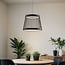 3-step dimmable LED pendant light Kae - black decorative cord