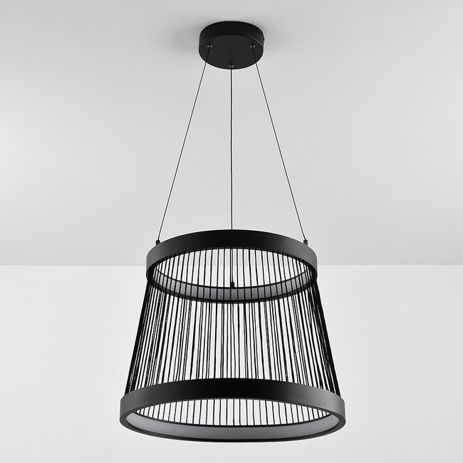Designer pendant light Kae, 3-step dimmable - black