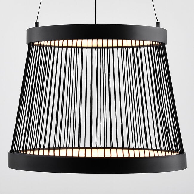 3-step dimmable LED pendant light Kae - black decorative cord