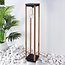 Outdoor floor lamp Paca in wood-effect - 80 cm