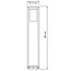 Outdoor floor lamp Paca in wood-effect - 80 cm