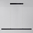 3-step dimmable LED pendant light Andre - matt black, wood effect
