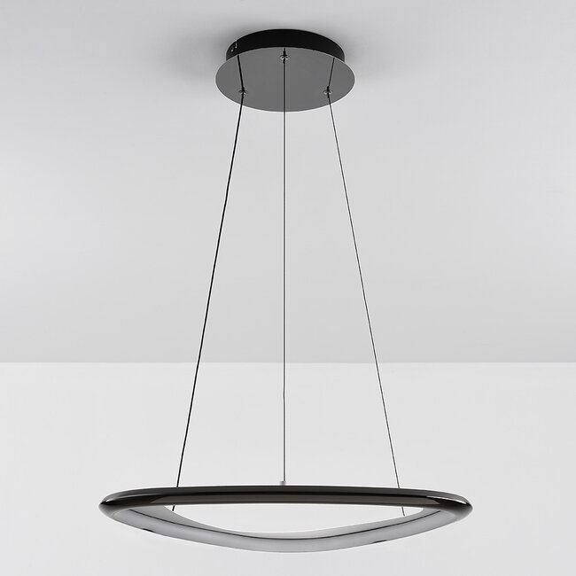 Celda pendant lamp with 3-step dimmable LEDs in black chrome