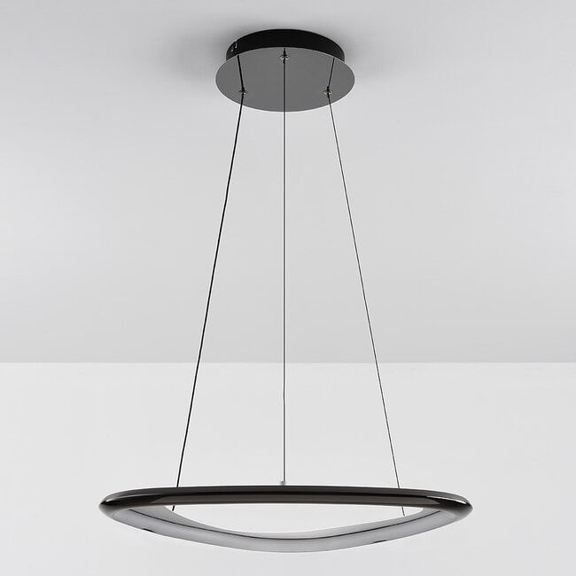 Pendant lamp Celda in black chrome, 3-step dimmable