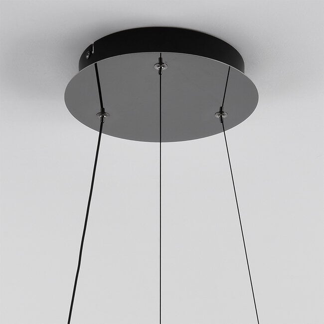 Pendant lamp Celda in black chrome, 3-step dimmable