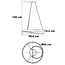 3-step dimmable pendant light Espiral - spiral in matt black