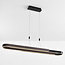 Lilia pendant lamp designer lighting with 3-step dimmable LEDs - Black and dark wood