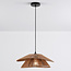 pendant light Osaka in hand-braided rope - natural brown