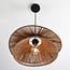 pendant light Osaka in hand-braided rope - natural brown