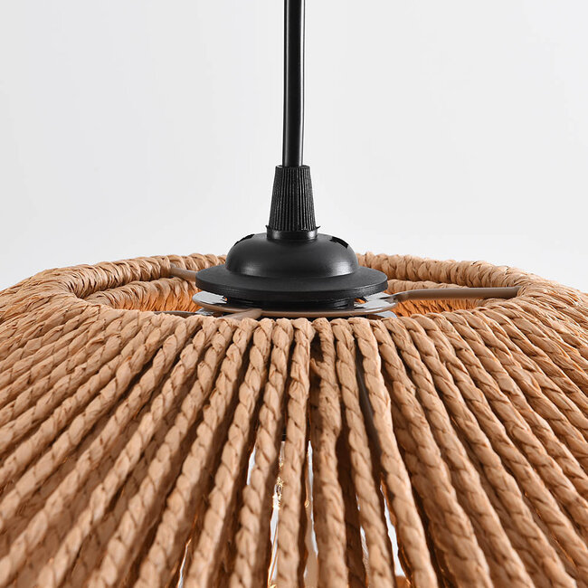 Osaka handwoven rope pendant light in natural brown