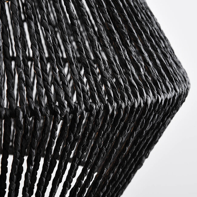 Nara Braided Rope Pendant Light - Black