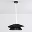 pendant light Osaka in hand-braided rope - black