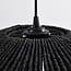 pendant light Osaka in hand-braided rope - black