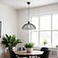 pendant light Ravi - black metal with open shade