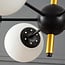 6-light pendant light Callie - black with opal glass