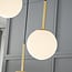 3-light pendant light Addy - gold with opal glass